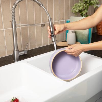 Show full view: Waggo Edge Ceramic Dog & Cat Bowl, Lavender, 9-cup slide 4 of 6