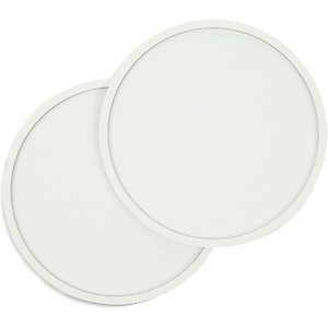 Waggo Habit Circle Silicone Dog & Cat Placemat, 2 count, Light Grey, Large