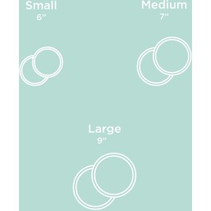 Waggo Habit Circle Silicone Dog & Cat Placemat, 2 count, Light Grey, Large