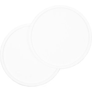 Waggo Habit Circle Silicone Dog & Cat Placemat, 2 count, White, Large