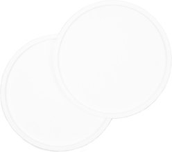 Waggo Habit Circle Silicone Dog & Cat Placemat, 2 count, White, Medium