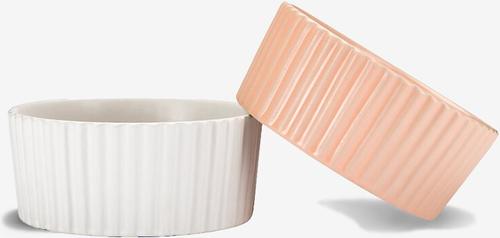 Show full view: Waggo Ripple Ceramic Dog Bowl, Rose, 4-cup slide 2 of 4