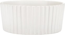 Waggo Ripple Ceramic Dog Bowl, White, 4-cup