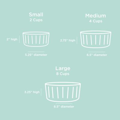 Show full view: Waggo Ripple Ceramic Dog Bowl, White, 4-cup slide 5 of 6