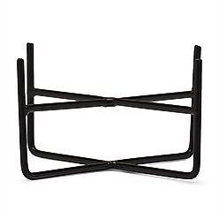 Waggo Simple Solid Iron Dog & Cat Bowl Stand, Matte Black, Small