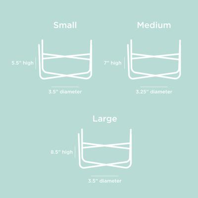 Show full view: Waggo Simple Solid Iron Dog & Cat Bowl Stand, Matte White, Small slide 7 of 8