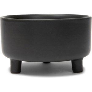 Waggo Uplift Elevated Ceramic Cat & Dog Bowl, Black, Large, 8-cup