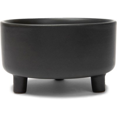 Waggo Waggo Uplift Elevated Ceramic Cat & Dog Bowl, Black, Medium, 4-cup