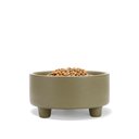 Waggo Uplift Elevated Ceramic Cat & Dog Bowl, Olive, Large: 8-cup