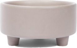 Waggo Uplift Elevated Ceramic Cat & Dog Bowl, Vintage Grey, Large: 8-cup