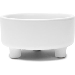 Waggo Uplift Elevated Ceramic Cat & Dog Bowl, White, Large, 8-cup