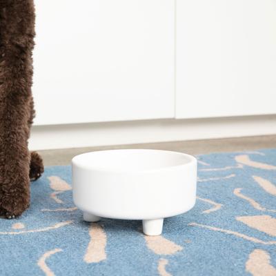 Show full view: Waggo Uplift Elevated Ceramic Cat & Dog Bowl, White, Large, 8-cup slide 3 of 10