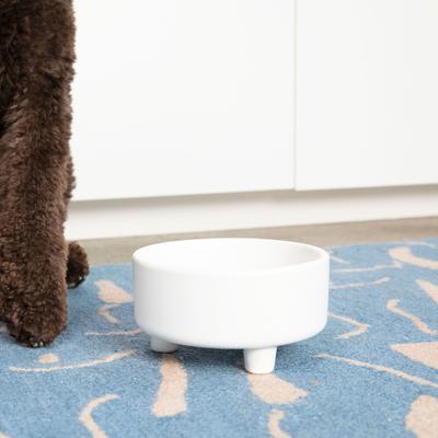 Show full view: Waggo Uplift Elevated Ceramic Cat & Dog Bowl, White, Medium, 4-cup slide 2 of 9