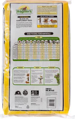 Show full view: Wagner's Four Season 100% Black Oil Sunflower Seed Wild Bird Food, 40-lb bag slide 2 of 6