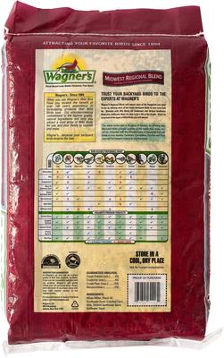 Show full view: Wagner's Midwest Regional Blend Deluxe Wild Bird Food, 20-lb bag slide 2 of 7
