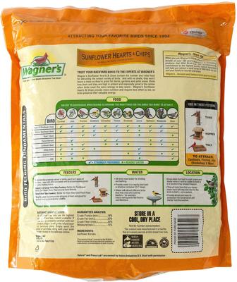 Show full view: Wagner's Sunflower Hearts & Chips Premium Wild Bird Food, 6-lb bag slide 2 of 7