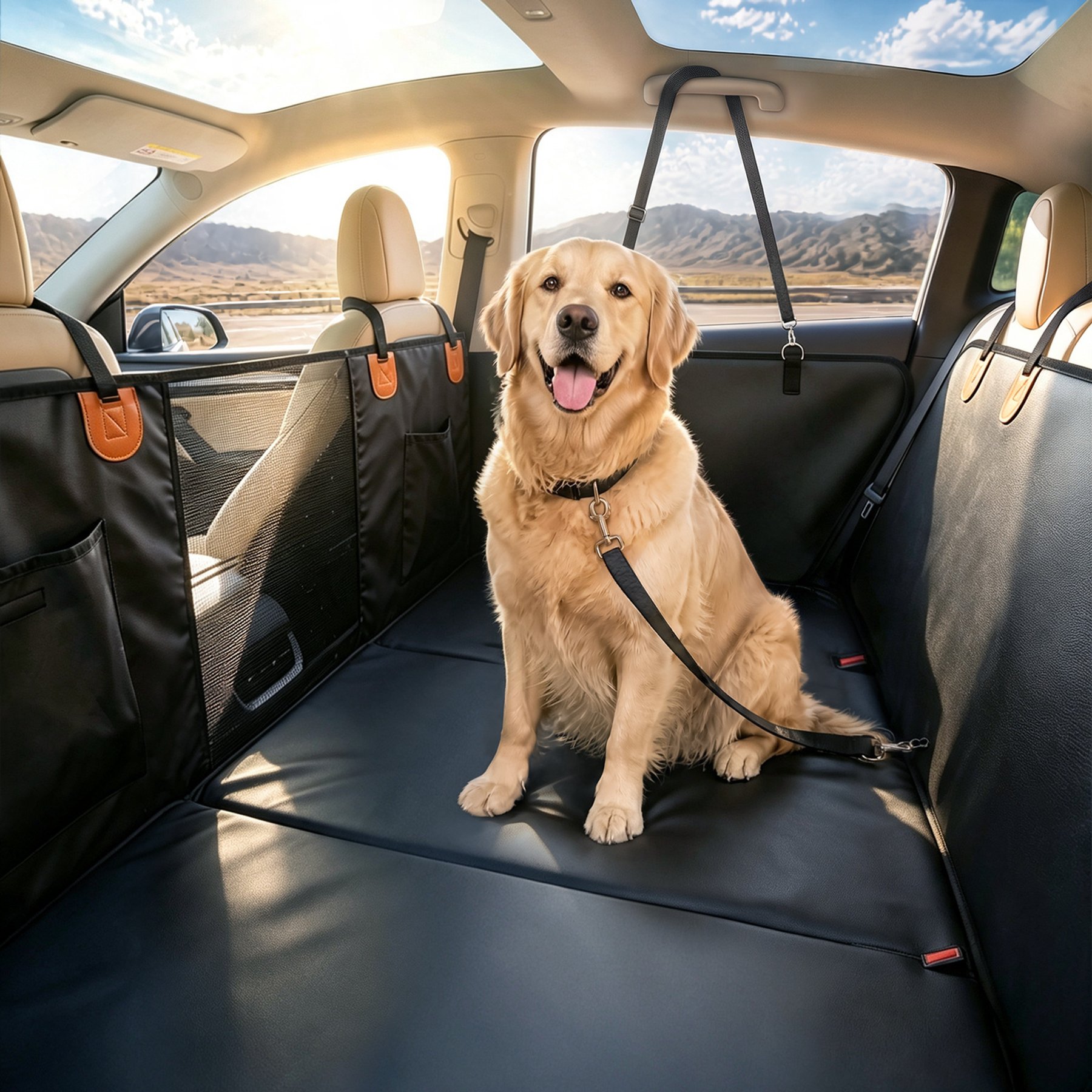 Wagora Anti-Scratch Durable & Waterproof Automobile Dog Car Seat Protective Cover, Black