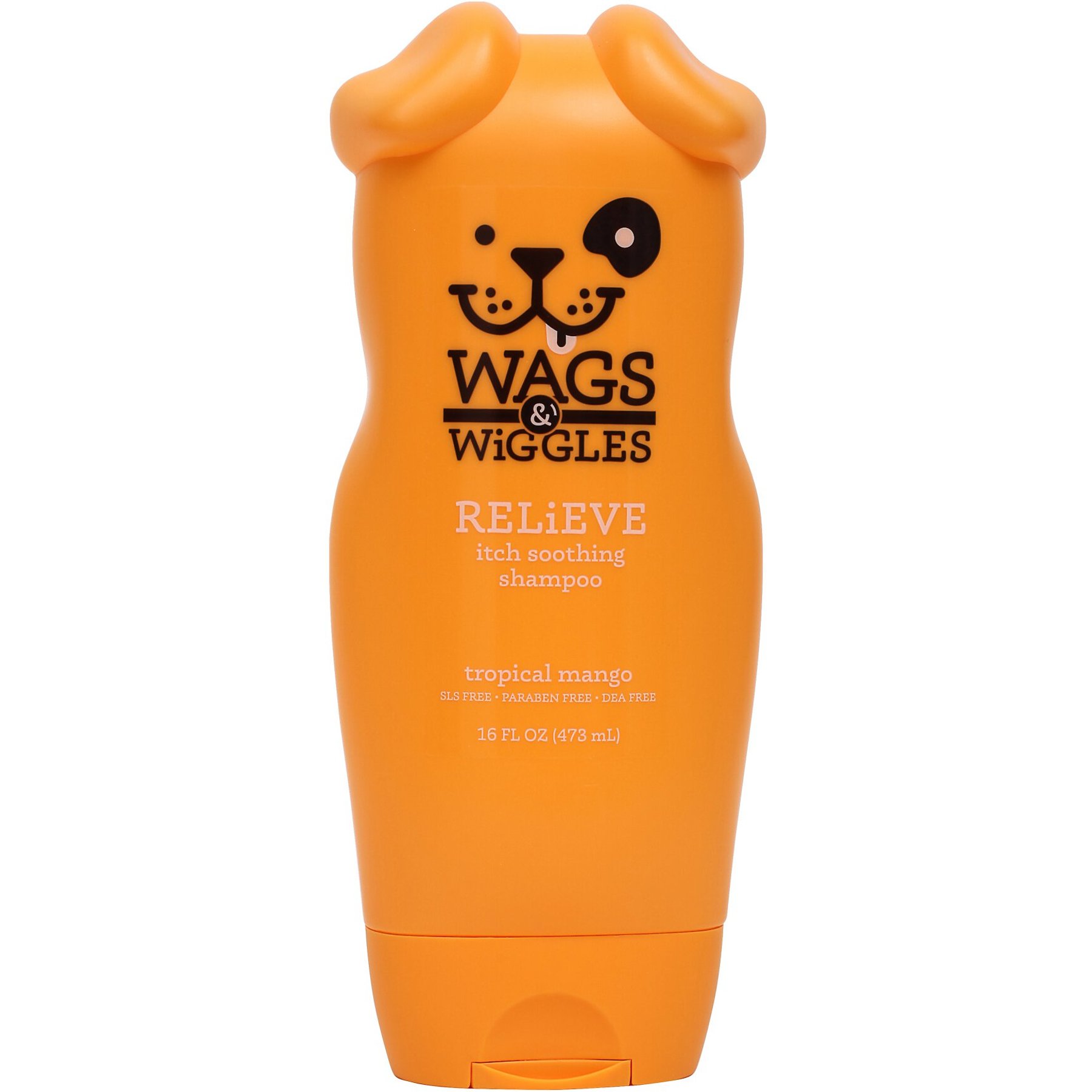 Wags & Wiggles Relieve Itch Soothing Tropical Mango Dog Shampoo, 16-fl oz bottle