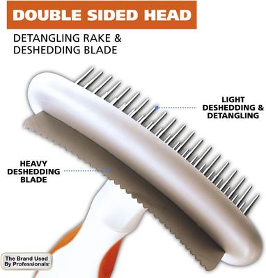 Show full view: Wahl 2-in-1 Double Row Rake Dog & Cat Deshedding Tool slide 2 of 8