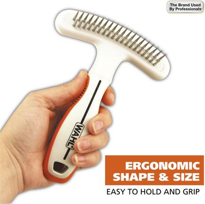 Show full view: Wahl 2-in-1 Double Row Rake Dog & Cat Deshedding Tool slide 5 of 8