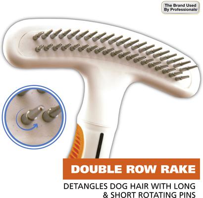 Show full view: Wahl 2-in-1 Double Row Rake Dog & Cat Deshedding Tool slide 3 of 8