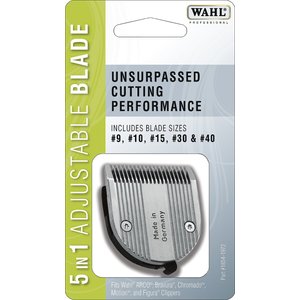Wahl 5 in 1 Adjustable Detachable Fine Blade Set, size 9, 10,15, 30, 40, 2 count