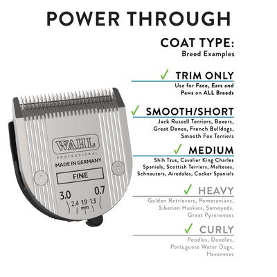 Show full view: Wahl 5 in 1 Adjustable Detachable Fine Blade Set, Size 9, 10, 15, 30, 40 slide 5 of 8