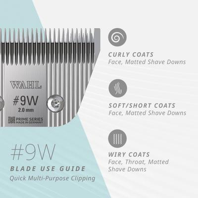 Show full view: Wahl #9 Wide Prime Series Pet Grooming Blade Set, Chrome slide 5 of 7