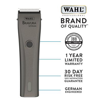 WAHL Bravura Lithium Ion Cordless Dog & Cat Clipper Kit, Gunmetal