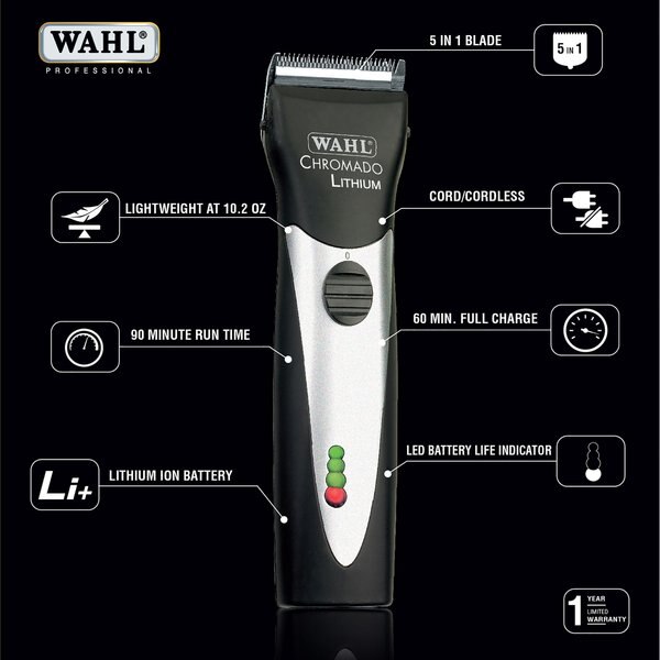 Wahl - Brandclub - Wahl Chromado Lithium Cordless Pet Hair