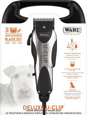 Show full view: Wahl Deluxe U-Clip Dog, Cat & Small Pet Grooming Clipper, Black/Chrome slide 3 of 5