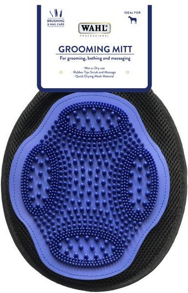 Wahl Equine Horse Grooming Mitt, Blue/Black