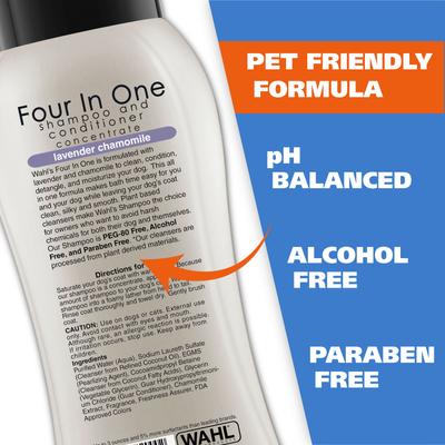 Show full view: Wahl Four In One Calming Dog Shampoo, Lavender Scent, 24-fl oz bottle slide 3 of 10