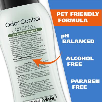 Show full view: Wahl Odor Control Purifying Dog Shampoo, Eucalyptus & Spearmint Scent, 24-oz bottle slide 3 of 9