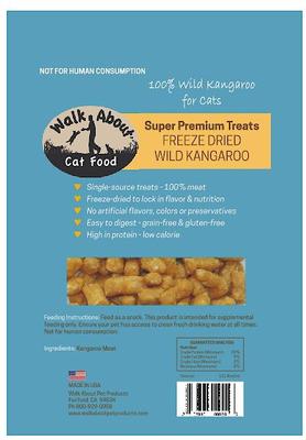 Show full view: Walk About Grain-Free Freeze-Dried Kangaroo Cat Treats, 2-oz bag slide 3 of 5