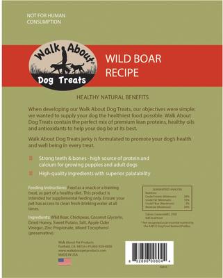 Show full view: Walk About Wild Boar with Apple Grain-Free Jerky Dog Treats, 5.5-oz bag slide 3 of 5