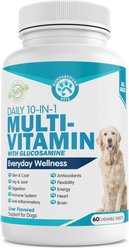Wanderfound Pets 10-In-1 Multi-vitamin + Glucosamine Liver Flavor Dog Supplement, 60 count