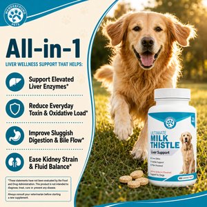 Wanderfound Pets Milk Thistle Liver Support Salmon & Bacon Flavor Dog Supplement, 100 count