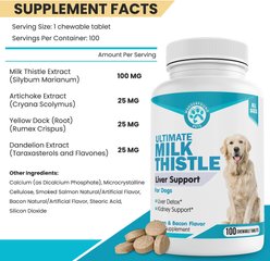 Wanderfound Pets Milk Thistle Liver Support Salmon & Bacon Flavor Dog Supplement, 100 count slide 2 of 8