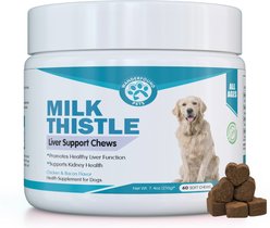 Wanderfound Pets Milk Thistle Liver Support Salmon & Bacon Flavor Dog Supplement, 60 count