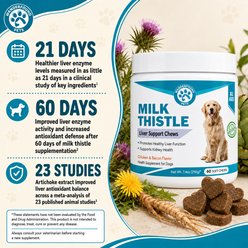 Wanderfound Pets Milk Thistle Liver Support Salmon & Bacon Flavor Dog Supplement, 60 count slide 2 of 7