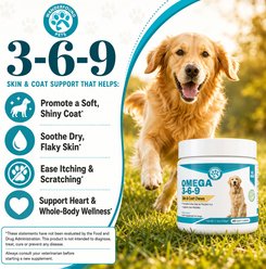 Wanderfound Pets Omega 3-6-9 Skin & Coat Health Smoked Salmon Flavor Dog Supplement Soft Chews, 60 count slide 2 of 7