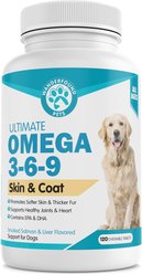 Wanderfound Pets Omega 3-6-9 Skin & Coat Health Smoked Salmon & Liver Flavor Dog Supplement, 120 count slide 1 of 8