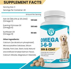 Wanderfound Pets Omega 3-6-9 Skin & Coat Health Smoked Salmon & Liver Flavor Dog Supplement, 120 count slide 2 of 8