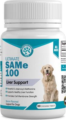 Show full view: Wanderfound Pets SAMe 100 Liver Support for Dogs, 30 count slide 1 of 12