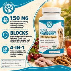 Wanderfound Pets Ultimate Cranberry Bladder & Urinary Tract Support Dog Supplement, 90 count slide 2 of 9