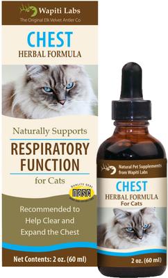Show full view: Wapiti Labs Chest Formula for Respiratory Function Cat Supplement, 2-fl oz bottle slide 1 of 11