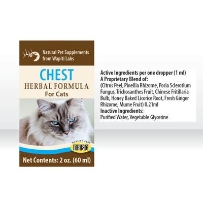 Show full view: Wapiti Labs Chest Formula for Respiratory Function Cat Supplement, 2-fl oz bottle slide 5 of 11