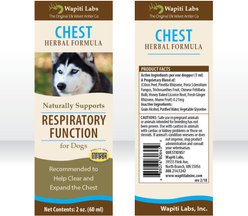 Wapiti Labs Chest Formula for Respiratory Function Dog Supplement, 2-fl oz bottle slide 2 of 7