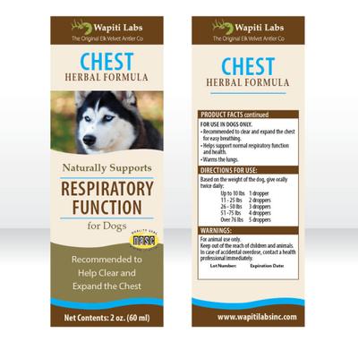 Show full view: Wapiti Labs Chest Formula for Respiratory Function Dog Supplement, 2-fl oz bottle slide 7 of 10